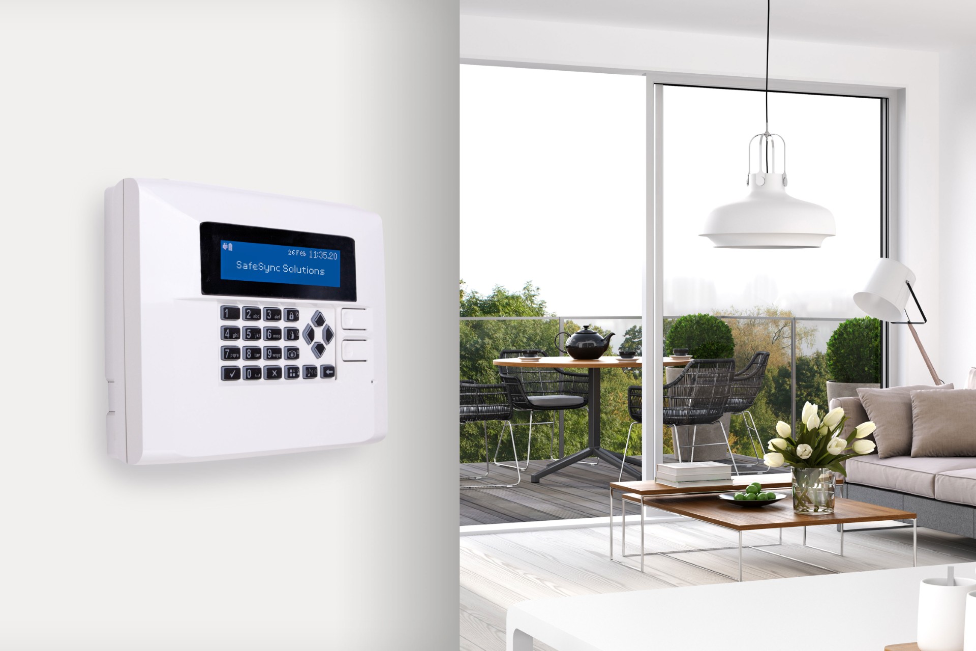 Wireless intruder alarm keypad